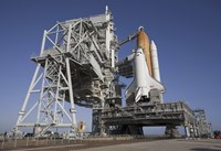 Space Shuttle Endeavour Atop a Mobile Launcher Platform at Kennedy Space Center Fine Art Print