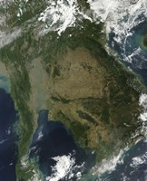 Satellite view of Indochina Fine Art Print