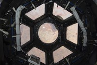 The Sahara Desert Visible through the Windows of the Cupola on the Tranquility Module Fine Art Print