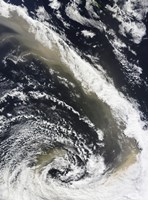 Dust Storm Blowing over the Tasman Sea Towards New Zealand Fine Art Print