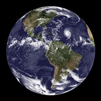 Full Earth Showing North America and South America Fine Art Print