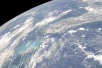 High Oblique Earth view of the Florida Peninsula and its Neighboring Geographic Features Fine Art Print