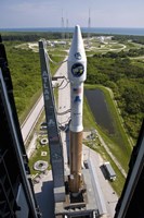 An Atlas V rocket on the Launch Pad at Cape Canaveral Air Force Station, Florida Fine Art Print