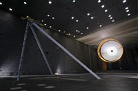 A Parachute Undergoes Flight-Qualification Testing inside a Wind Tunnel - various sizes