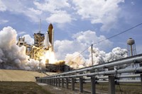 Space Shuttle Atlantis Lifts off from its Launch Pad Fine Art Print