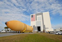 External Tank 130 Rolls Toward Kennedy Space Center's Vehicle Assembly Building Fine Art Print