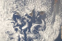 Cloud Vortices in the area of the Canary Islands in the North Atlantic Ocean Fine Art Print