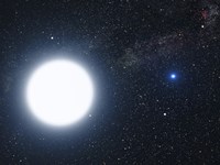 Artist's Concept Showing the Binary star System of Sirius A and Sirius B Fine Art Print