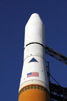 View of the Nose Cone of the Delta IV rocket that will Launch the GOES-O Satellite into Orbit Fine Art Print