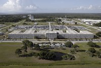 Aerial view of Kennedy Space Center Fine Art Print