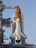Space Shuttle Endeavour sits ready on the Launch Pad at Kennedy Space Center Fine Art Print