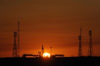 The Soyuz Launch Pad at the Baikonur Cosmodrome in Kazakhstan Fine Art Print