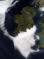 Contrails Converging on Dublin, Ireland Fine Art Print