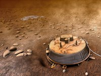 Artist's Concept of the Area Surrounding the Huygens Landing Site Fine Art Print