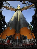 The Soyuz TMA-13 Spacecraft Arrives at the Launch Pad Fine Art Print