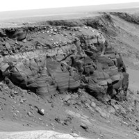 A Cliff on the Surface of Mars Fine Art Print