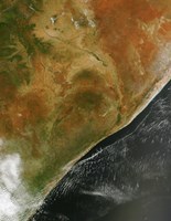 The East African nations Kenya, Somalia, and Ethiopia Fine Art Print