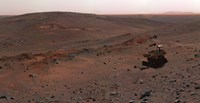 Mars Exploration Rover Spirit on the flank of Husband Hill Fine Art Print