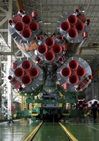 The Boosters of the Soyuz TMA-14 Spacecraft Fine Art Print