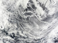 Ship Tracks in the Pacific Ocean Fine Art Print