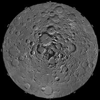 Lunar Mosaic of the North Polar Region of the Moon Fine Art Print