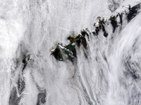 Plumes from Okmok Volcano, Aleutian Islands Fine Art Print