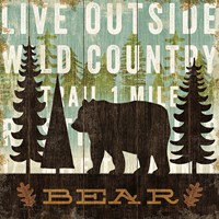 Simple Living Bear Fine Art Print