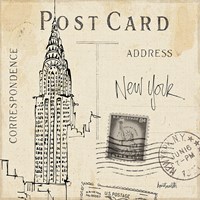 Postcard Sketches I Framed Print
