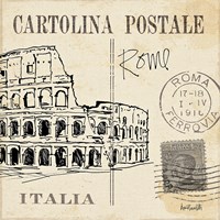 Postcard Sketches IV Framed Print