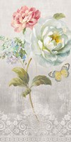 Textile Floral Panel I Fine Art Print