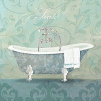 Damask Bath Tub Fine Art Print