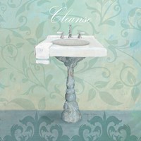 Damask Bath Sink Fine Art Print