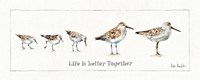 Pebbles and Sandpipers I Fine Art Print