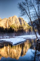 Yosemite Falls reflection in Merced River, Yosemite, California by Tom Norring - various sizes