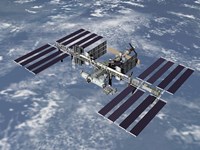 Computer Generated View of the International Space Station Fine Art Print