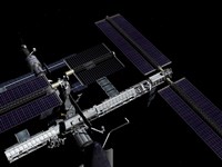 A Graphic Rendering of the International Space Station Fine Art Print