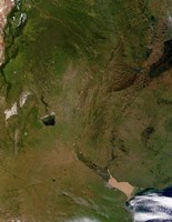 Satellite view of Argentina Fine Art Print