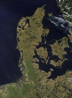Satellite View of Denmark Fine Art Print