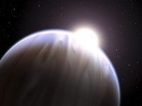An Extrasolar Planet with its Parent Star Peeking above its Top Edge Fine Art Print