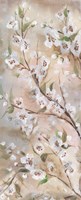 Cherry Blossoms Taupe Panel II Framed Print