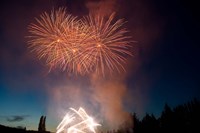 British Columbia, Victoria, Fireworks Show Fine Art Print