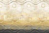 Abstract Waves Black/Gold Fine Art Print