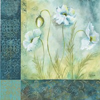 White Poppy Garden I Fine Art Print