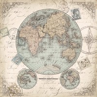 World Hemispheres I Fine Art Print