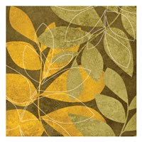 Yellow Brown Leaves 2 Framed Print