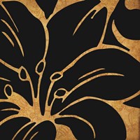 Black and Gold Flora 3 Fine Art Print