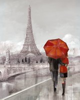 Modern Couple in Paris Fine Art Print