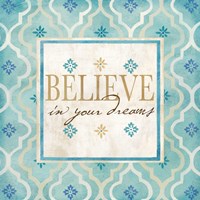 Blue Geo Sentiments I Fine Art Print