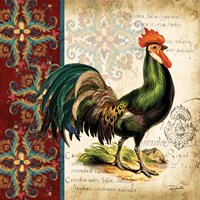 Suzani Rooster I Framed Print