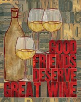 Printers Block Wine and Friends I Fine Art Print